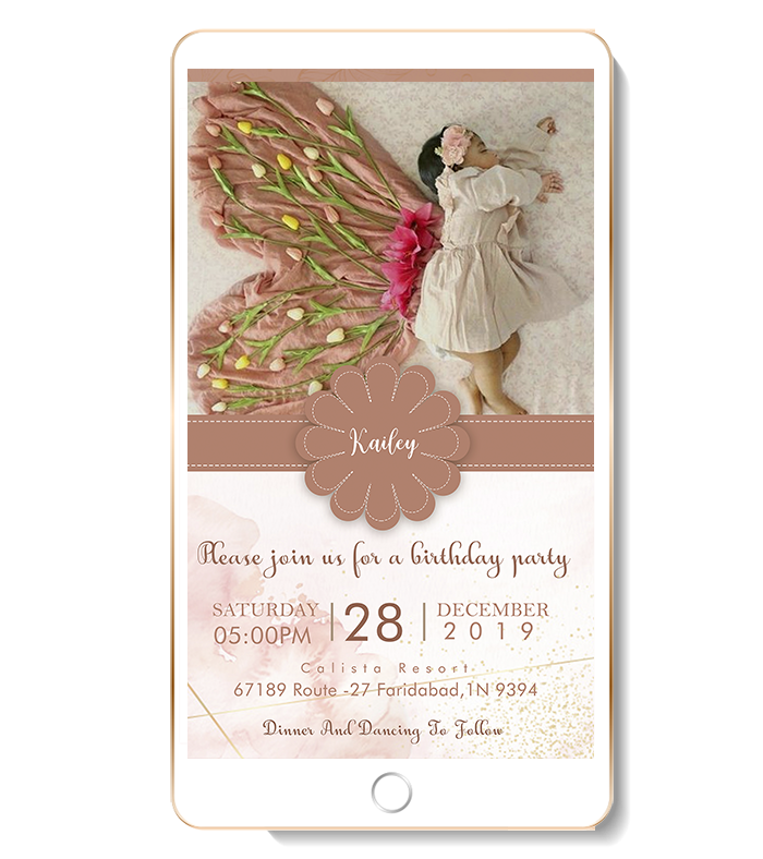 baby girl name ceremony invitation