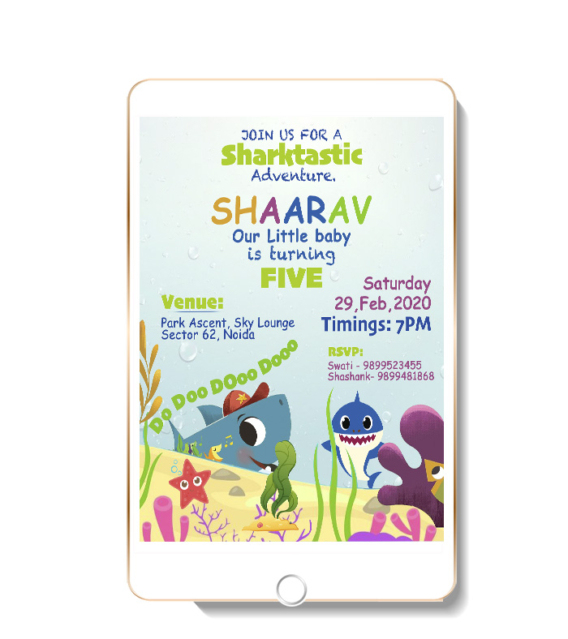 shark birthday invitation
