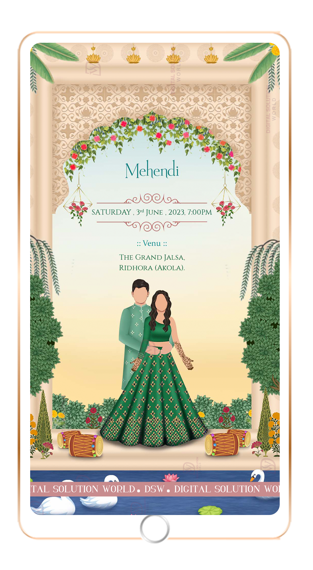 mehendi ceremony welcome board Archives - Wedding Invitation Video