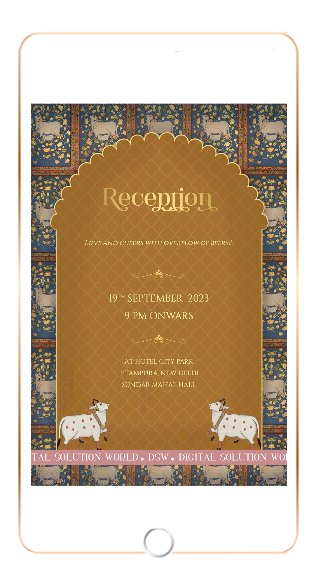 Digital Reception Invitation E-card | Online Reception Invitation | DSW ...